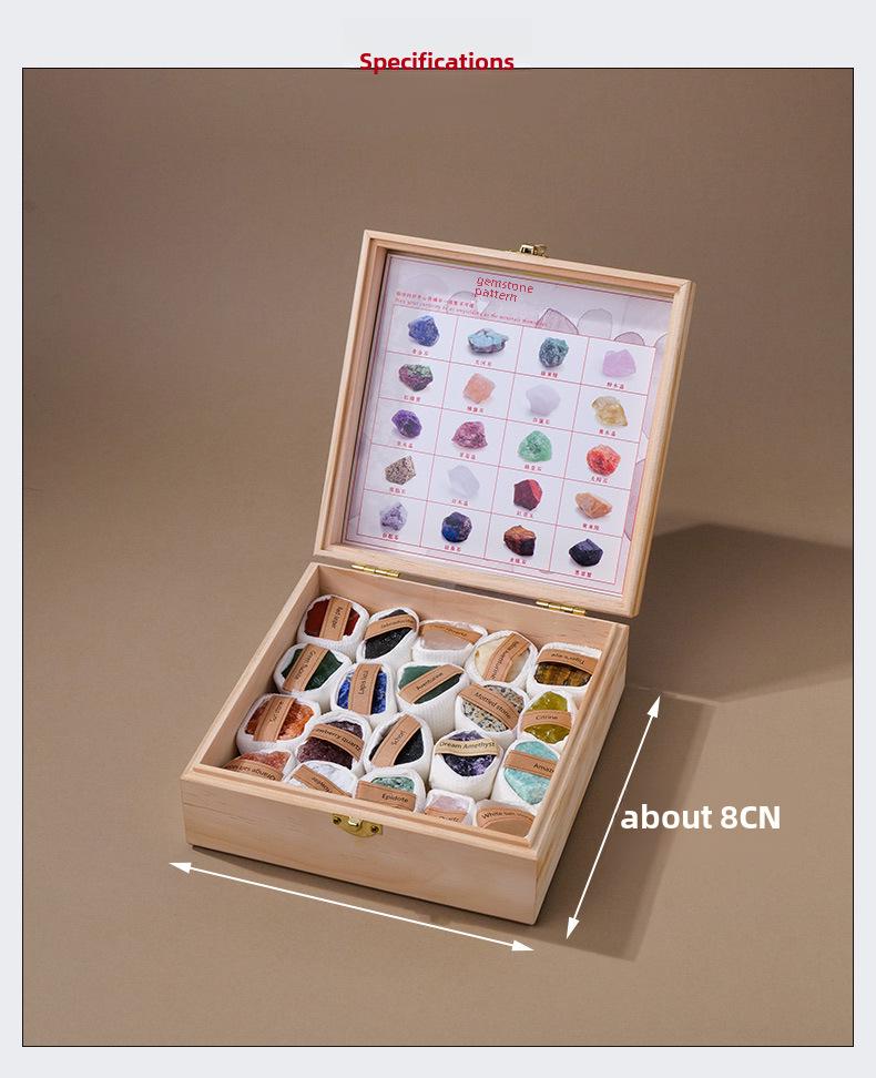 Коробка с образцами руды из кристаллов Восточно-Китайского моря: Натуральный кристалл, необработанный агат, детский подарок, украшение из хрустального камня