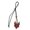 Ожерелье с подвеской из дерева «Лиса», инновационный регулируемый брелок для ключей, сумка, кулон, аксессуар для мужчин и женщин