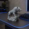 3D-печатная статуэтка волка, фигурка волка в механическом стиле, коллекционная скульптура волка, настольное украшение для офисного стола, полки