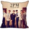 Подушка с принтом 2PM в стиле K-Pop, чехол для декоративной подушки, наволочка для диванной подушки на скрытой молнии, 45x45 см, 0216
