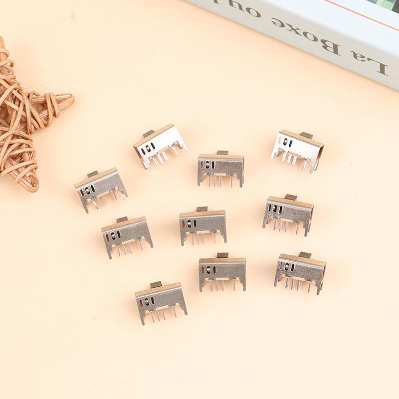 New Metal And Plastic OPP Bag Packaging Toggle Switch Sk23d05g6 Double-row 3-speed 8-pin Horizontal Sliding Toggle Switch 10pcs