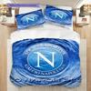 SSC Napoli Комплект постельного белья с узором Одеяло Пододеяльник Наволочка Домашний Декор Подарок на День Рождения (1 пододеяльник + 2 наволочки, без наполнителя)