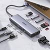 Многопортовый USB-C хаб Ugreen CM498: 3 USB-A 3.0, HDMI, VGA, Ethernet, Кардридер SD/TF, USB-C Power Delivery - Серый