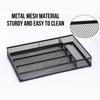 Kitchen Drawer   Carbon Steel Anti Slip Mesh Wire Utility Cutlery Tray Silverware Flatware Storage Divider for Spoons Forks