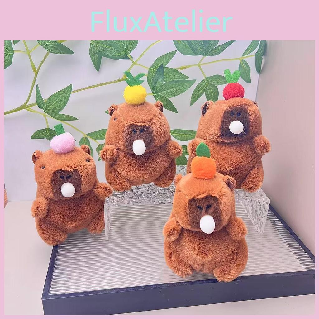 Blow Capybara Bubble Keychain Top Persimmon Kids Backpack Hanging Doll Plush