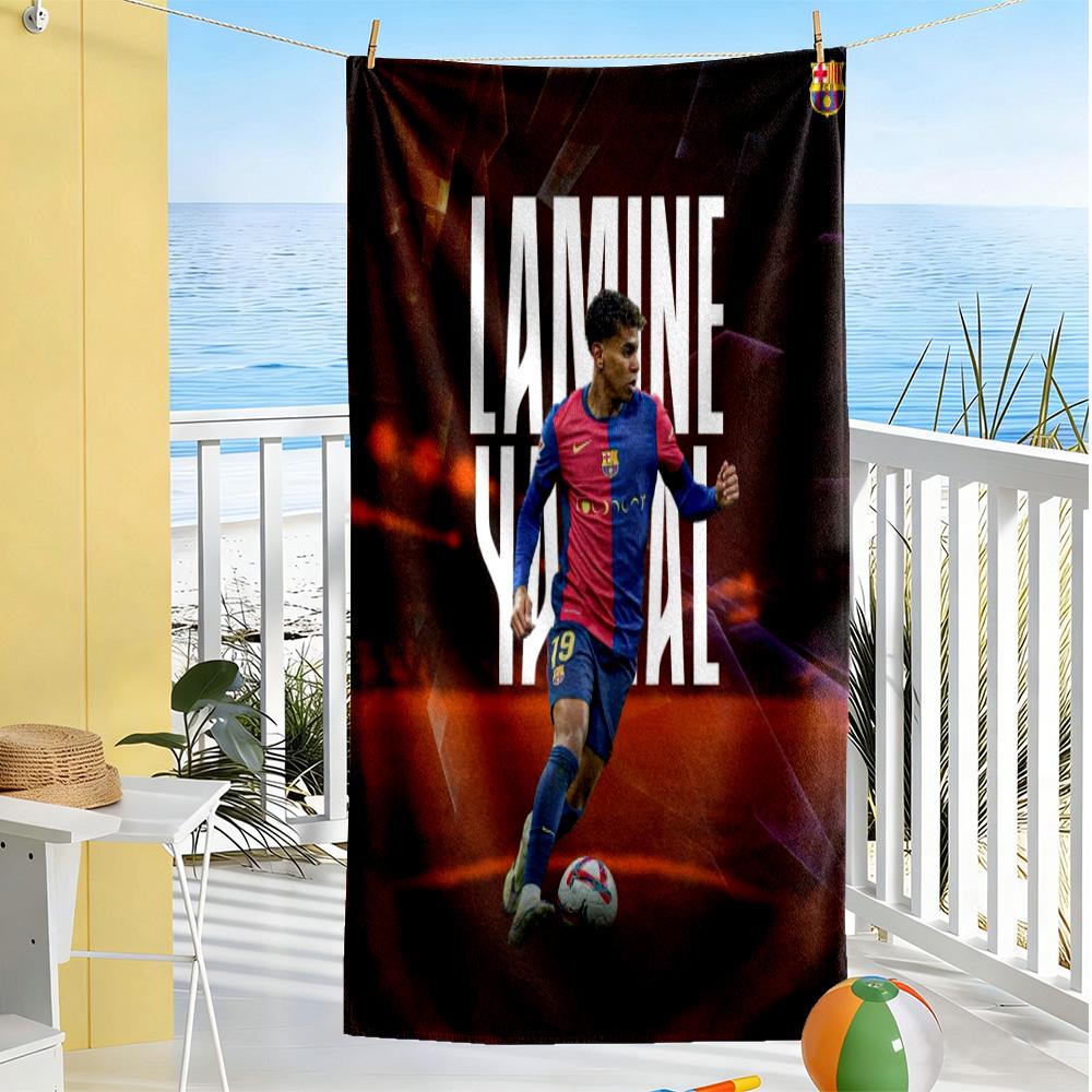 Yamal Barcelona Players Celebration Beach Towel Soft Durable Quick-Dry Comfortable Lightweight