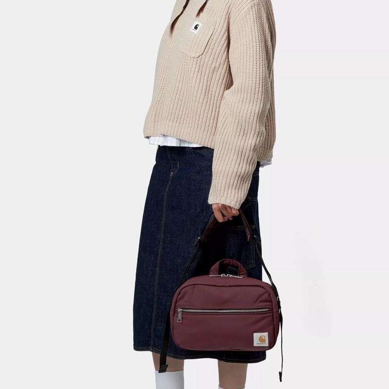 Carhartt WIP Leroy Нейлоновая Сумка через плечо Универсальная Сумка через плечо Золотой Бордовый I035482-33K-XX-ST-01