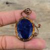 Faceted Blue Sapphire Pendant Electroformed Copper Pendant Very Pretty Gemstone Pendant Electroformed Jewelry Wedding Gift Handmade Pendant