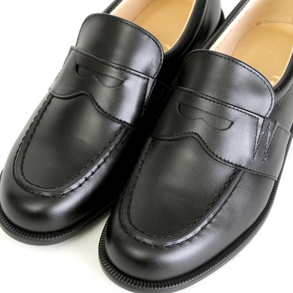 Сделано в Genuine Easy to cm [Kid Core] Лоферы, Япония, Кожа, Дети, Подростки, Одежда, Унисекс, CO1523, Черный, 23.5