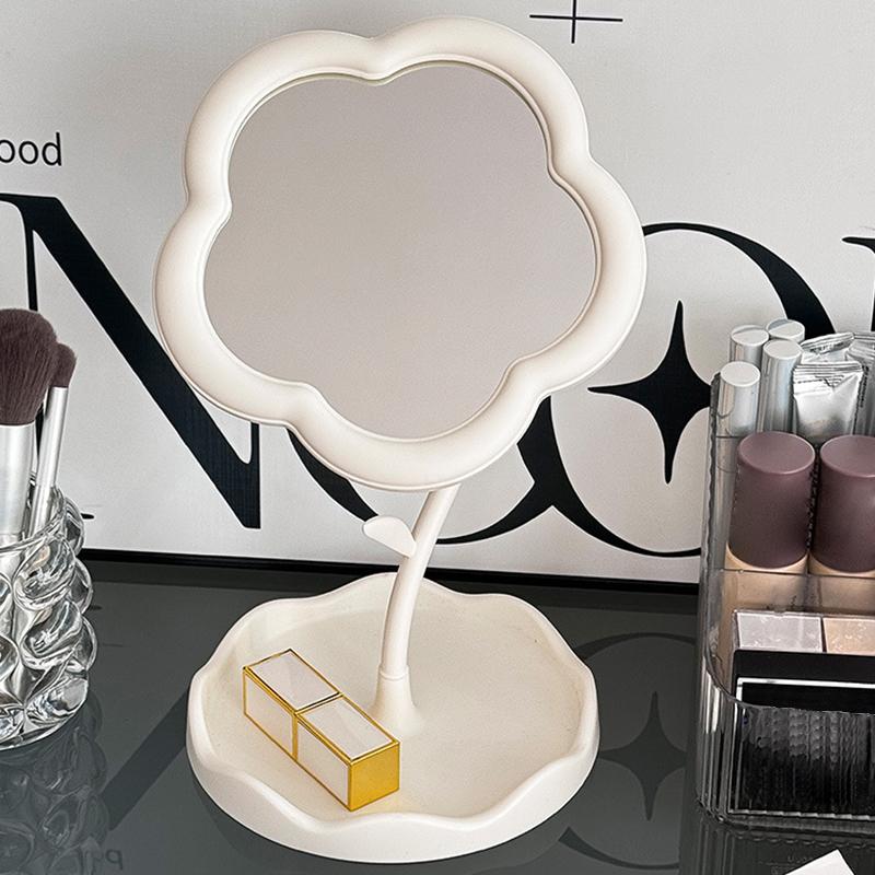 Зеркало в форме цветка Декоративные зеркала Зеркало для макияжа с украшениями Аксессуары для волос Поднос Настольное зеркало Домашний декор