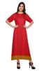 Moomaya Solid Casual Cotton Dress For Women A-Line Long Maxi Kurti Women