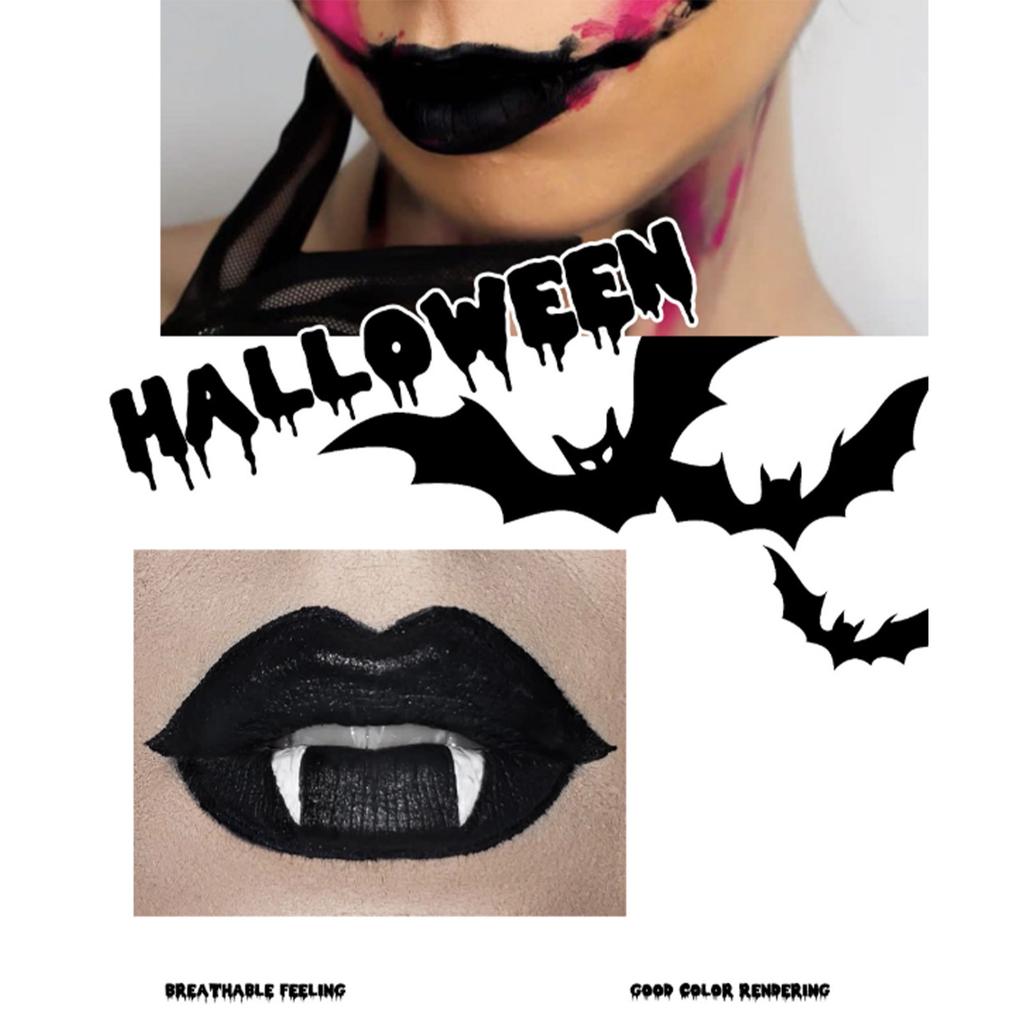 Velvet Matte Lipstick Makeup Stick Highly Pigmented Long Lasting Waterproof Lip Color for Halloween Cosplay Party Festival