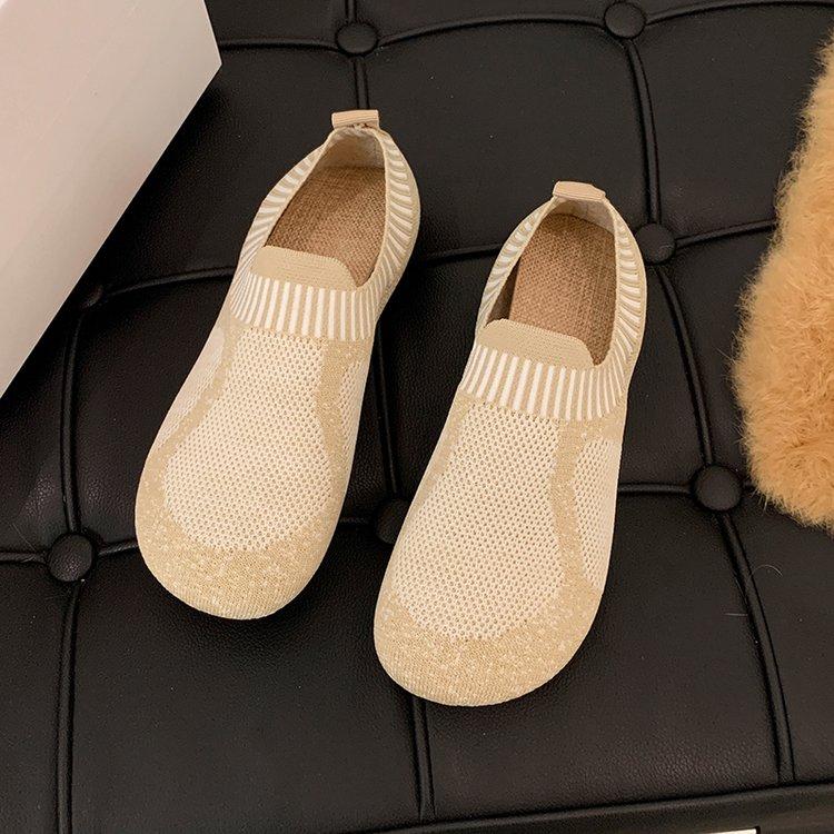 Модные женские балетки Дышащая сетчатая обувь Мягкие Модные Удобные Однотонные Балетки без шнурков Женская обувь