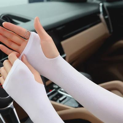 Улучшенные унисекс солнцезащитные рукава с удлиненными перчатками Ice Silk для вождения и езды