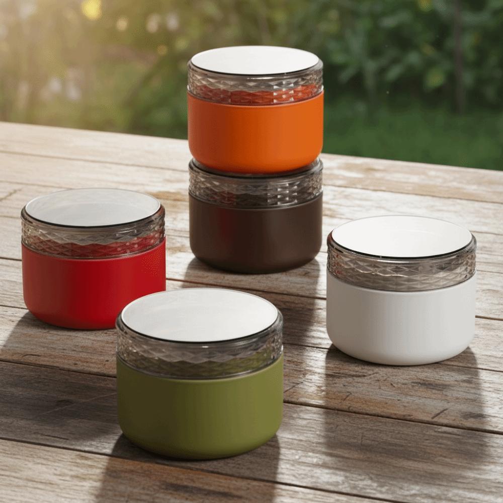2PCS Tinplate Tea Packaging Cans Acrylic Lid Empty Tea Tin Can Durable Mini Tea Jar  Food Storage