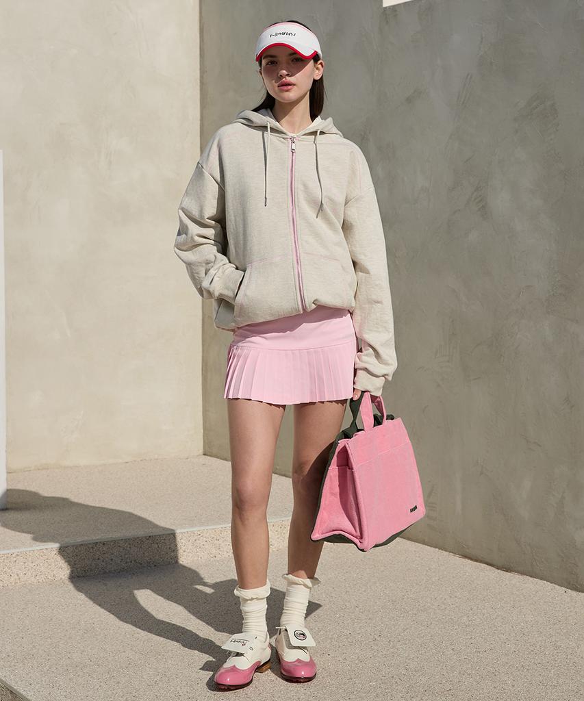 Kandini Grey (Oatmeal) Stitch Zip-Up Hoodie (Unisex)
