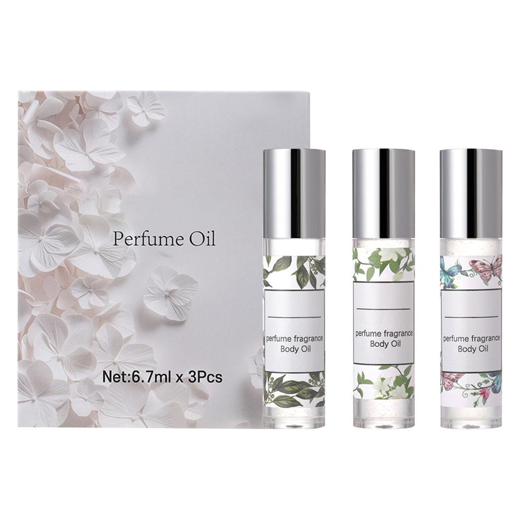 Body Long Lasting Floral Ball Perfume Oil Natural Fine Flash 3 Pack Perfume Oil Eau Toilette 6.7ml