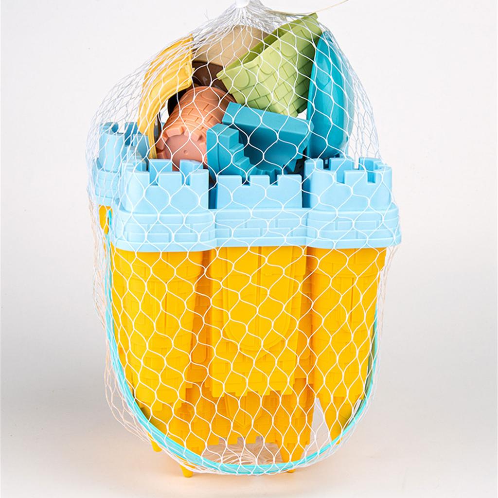 Beach Toy Outdoor Sand Play Castle Toy with Castle Mold Bucket Sandcastle Toy Bathtub Water Play Toy Kids Education Toy
