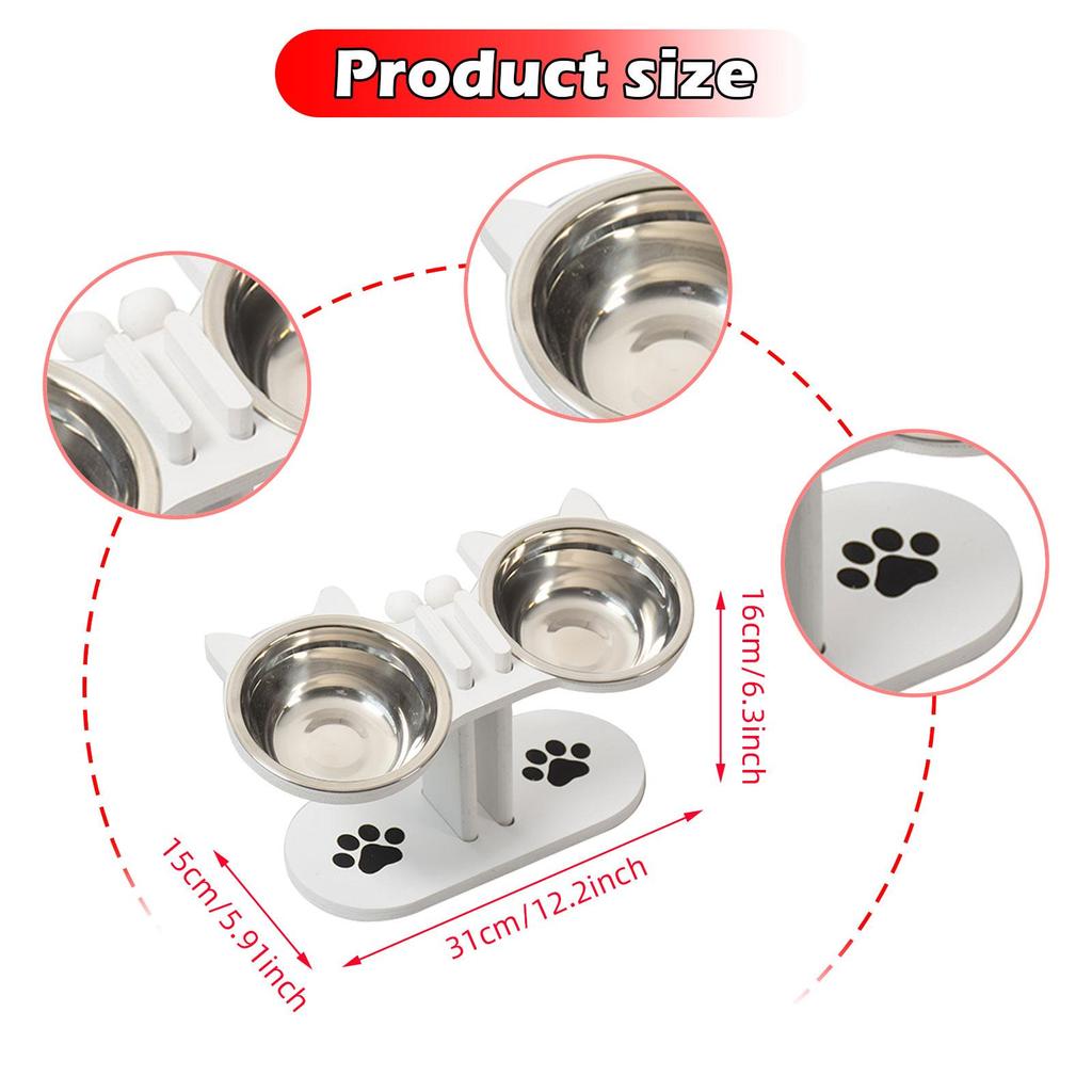 Elevated Pet Bowls with Stand Puppy Dish Lightweight Feeding Station for Small Dogs and Cats