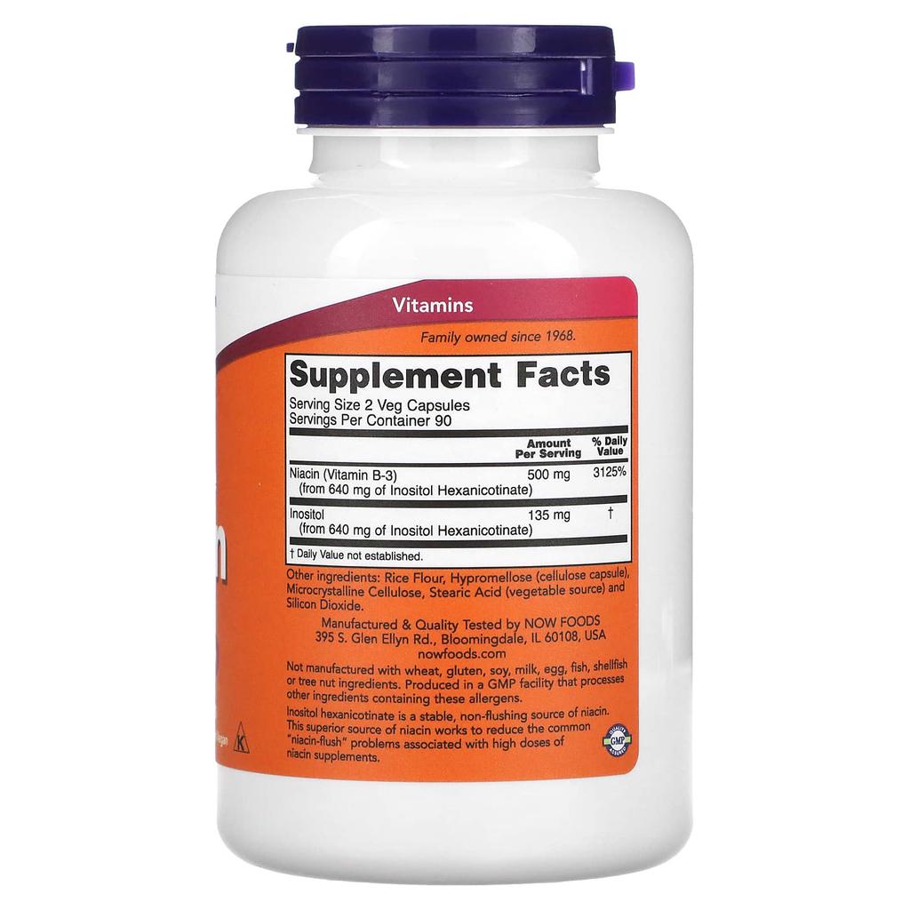 Niacin Without Flushing, 250Mg, 180 Veggie Capsules