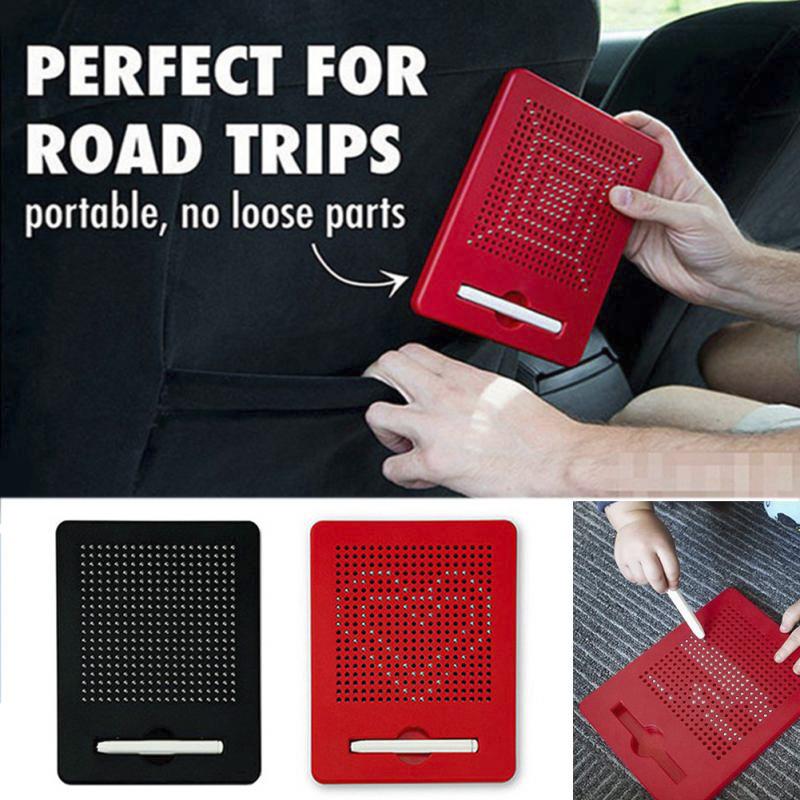 Магнитная доска для рисования с бусинами, стилусом, магнитом, планшетом, детские стираемые игрушки для письма, обучающая игрушка для рисования для детей