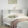 VidaXL Headboard with Storage White 120 Cm Solid Pine Wood, Wooden Headboard, Headboard with Storage, Head 855637