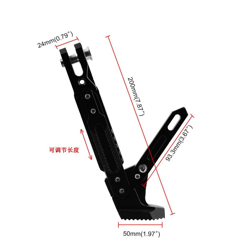 Universal Motorcycle Adjustable Kickstand Foot Brace Parking Leg Foot Side Support Stand