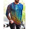 Fashion Multicolor Patent Leather 3D Printed T-shirt AutumnTrend Street Breathable Harajuku Casual Mens Long Sleeve T-shirts