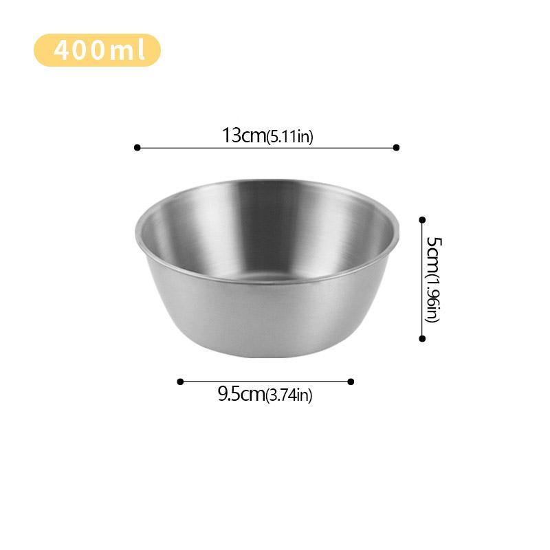 304 Нержавеющая сталь Бытовая корейская кухня Чаша с ручкой Рис Вино Чаши Соус Приправа Блюдо Сервировка Кухонная Посуда
