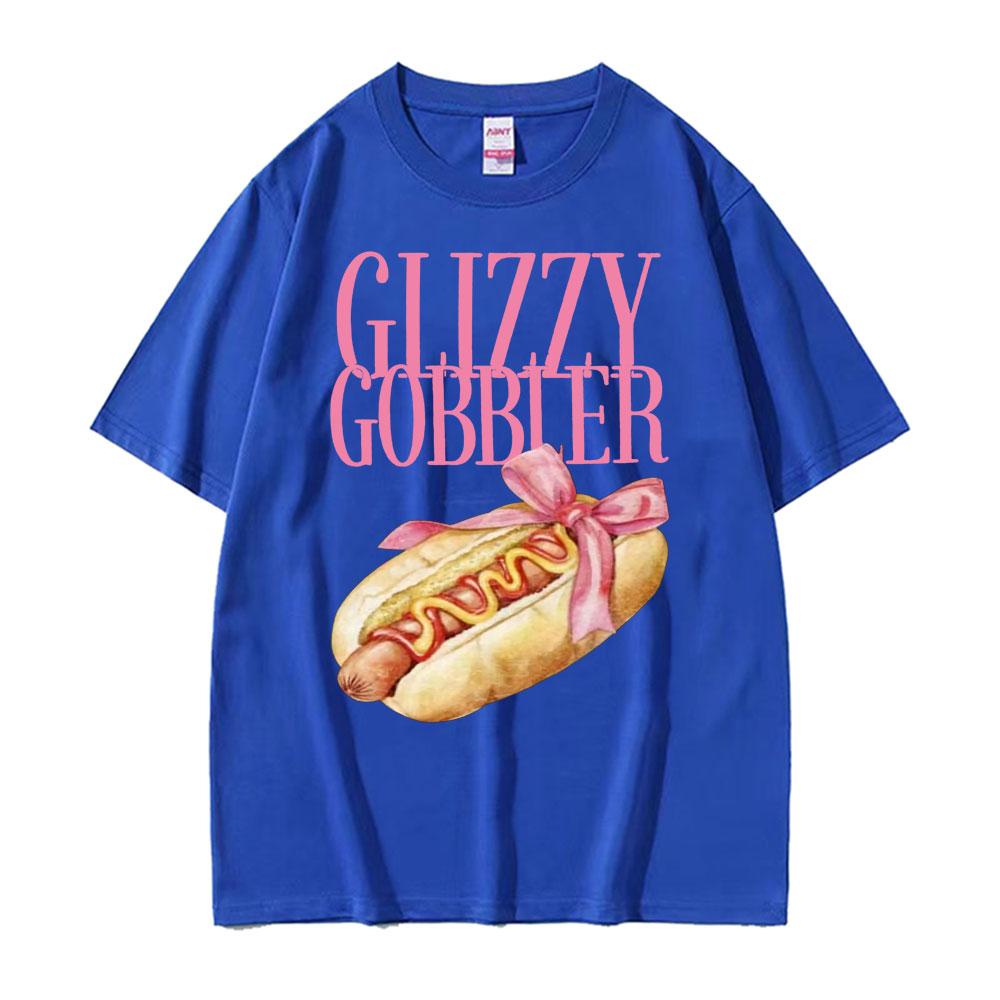 Glizzy Gobbler Кокетливая Смешная Взрослая Мем Футболка Унисекс Женская Мода Винтажная Высококачественные Футболки Круглый Вырез Свободный Хлопковая Футболка