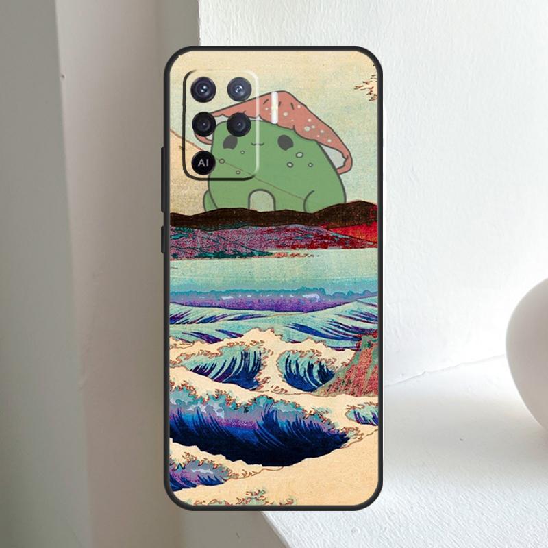 Коттеджкор Эстетика Лягушка Гриб Для OPPO A6 A5 Pro A15 A17 A77 A16 A76 A96 A18 A38 A58 A78 A98 A54 A74 A94 A40 A60 A80 Чехол