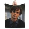 Cozy Criminal Minds Spencer Reid Blanket Stuff Sofa Decorative  Throws And Blankets Lightweight Flannel for Bedroom