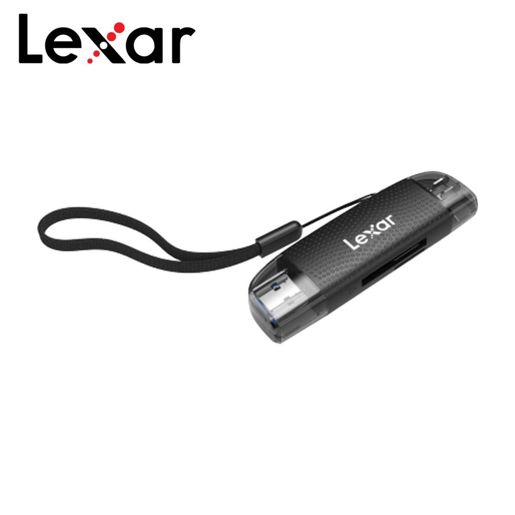Lexar Card Reader Dual-Slot USB-A USB-C Type-C Reader Up to 205Mb/s 2-in-1 Card Reader SD Card Reader and Micro SD Card Reader for Computer and Phone