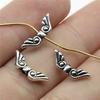 30 шт. 16x5 мм Крыло Ангела, бусины-разделители с маленькими отверстиями для изготовления ювелирных изделий, цвет античного серебра