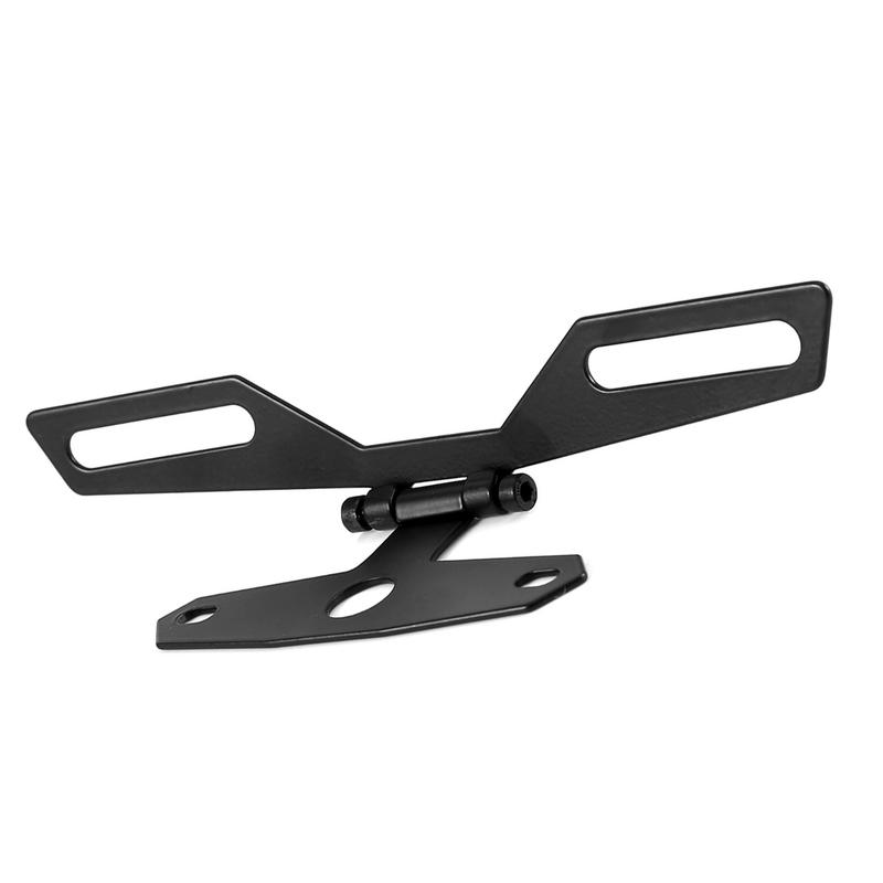 Motorcycle License Plate Bracket Taillight Fixed Folding Number Plate Frame Holder Light Mount Motorbike Parts