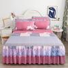 3pcs Set Skin-friendly Lace Bedspread Princess Double Layer Lace Bed Sheet Anti-slip Bed Cover with 2pcs Pillowcase