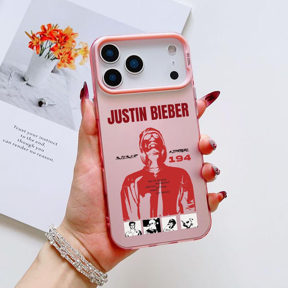 Чехол для телефона певца J-Justin B-Bieber для iPhone 17 16 15 14 13 12 11 Pro Max Air Матовый Лазерный Аврора Ударопрочный Funda