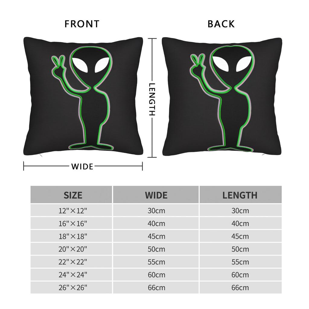 Ufo We Come In Space Alien Pillow Cover Funny Pillow Case For Living Room Bed Chair Soft Pillowcases Gift