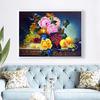 Flowers Stones Painting Round Diamond Diamond Embroidery Flower Hobby And Handicraft Pictures