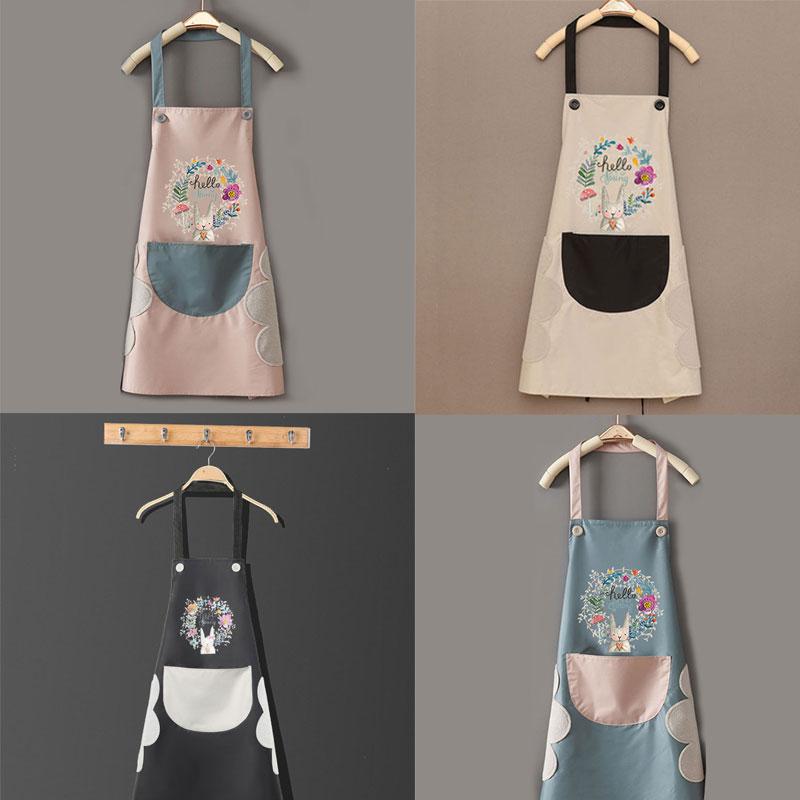 Кухонный фартук женский домашний милый кулинарный водонепроницаемый маслостойкий фартук с пятнами