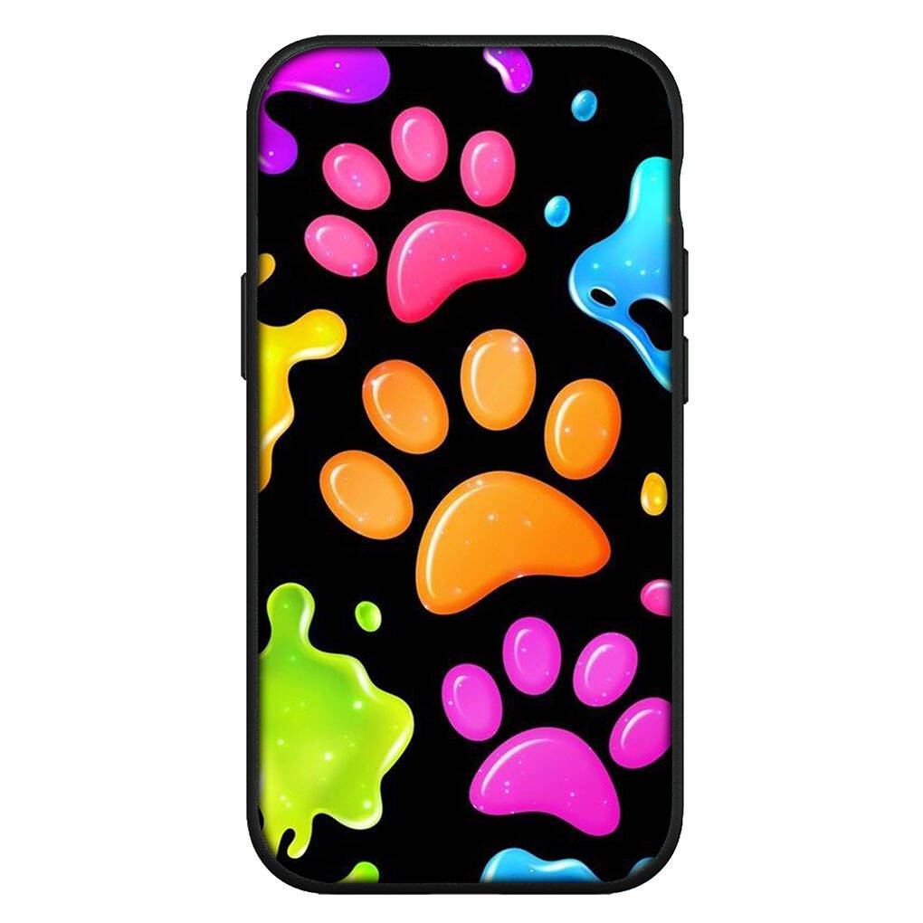 Чехол для iPhone 17 16 15 Xiaomi Poco Redmi Note 14 13 12 11 Pro Max 9 16e Samsung Galaxy S25 S24 S23 14C A56 OPPO Huawei Милый Собачья Лапа Кот Чехол для Телефона