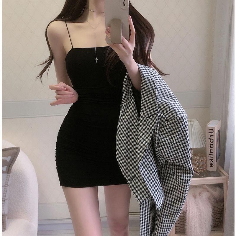 Solid Color Bodycon Strapless Dress For Women Summer Casual Short Skirt Elastic Tight Fit Fashionable Dress For Women