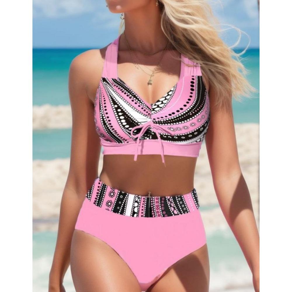 Раздел Бикини Европа и США Сексуальный купальник с разрезом и высокой талией Бикини