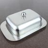 Блюдо для масла с крышкой из нержавеющей стали, не содержащее бисфенола А, безопасный ящик для хранения в посудомоечной машине для торта с маслом, хлеба, фруктов, домашнего ресторана, отеля, кухни