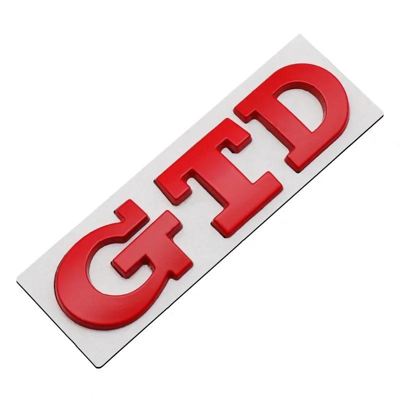 3D Metal Letters Car Rear Trunk Badge GTD Logo Emblem 7 6 5 4 GTD Sticker MK2 MK4 MK5 MK6 MK7 Accessories