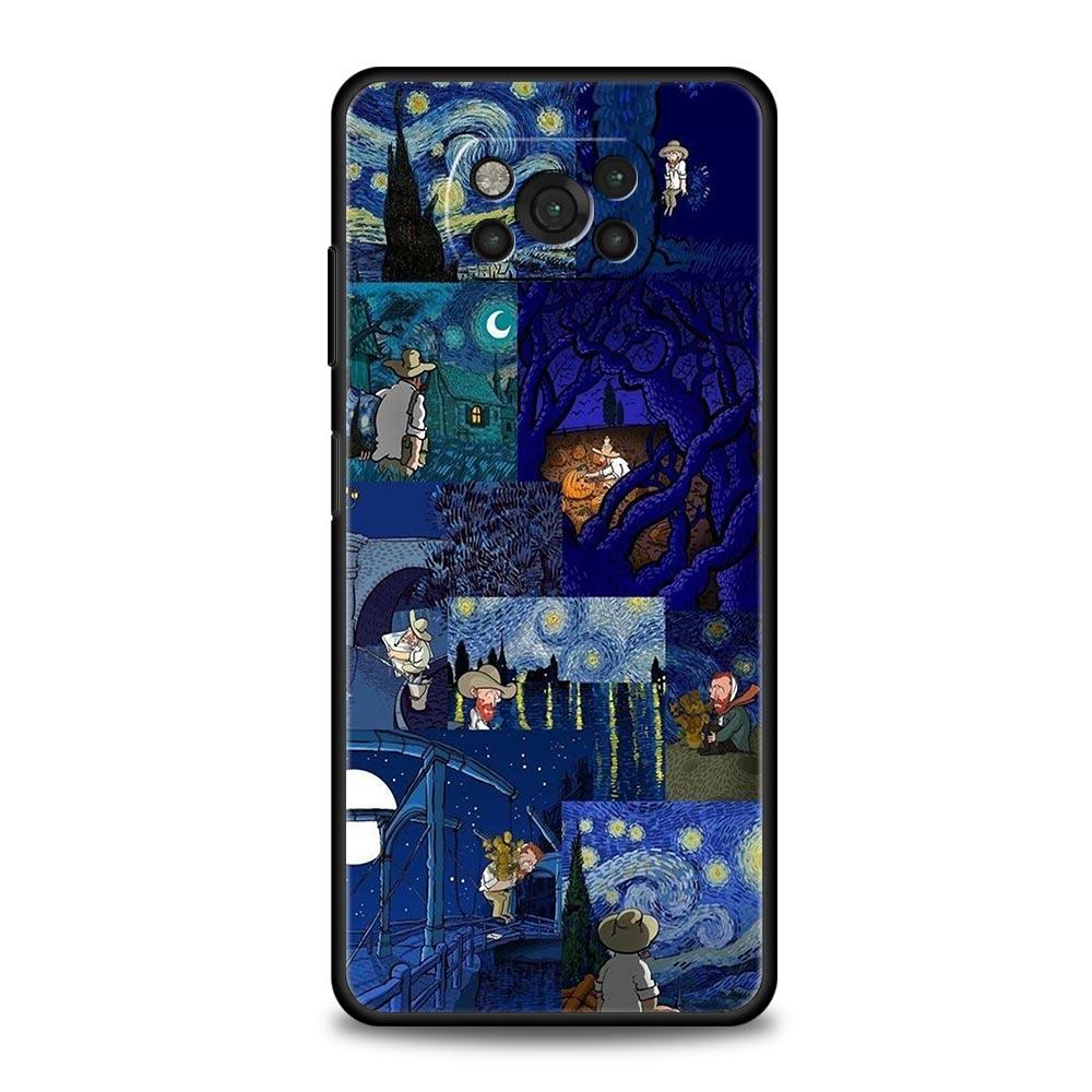 Art Aesthetic Van Gogh Starry Case For Xiaomi Poco X4 X3 NFC F3 M3 M4 Mi Note 10 12 11 Ultra 11T Pro 10T Lite 9T 11i 11X Cover