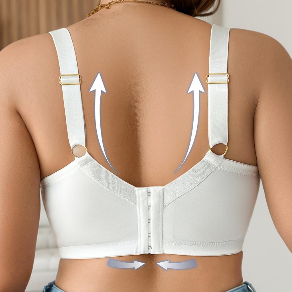 Большой размер Чистое желание Вышитое кружевное бра Поднимающее Утягивающее U-образная спинка С эффектом пуш-ап