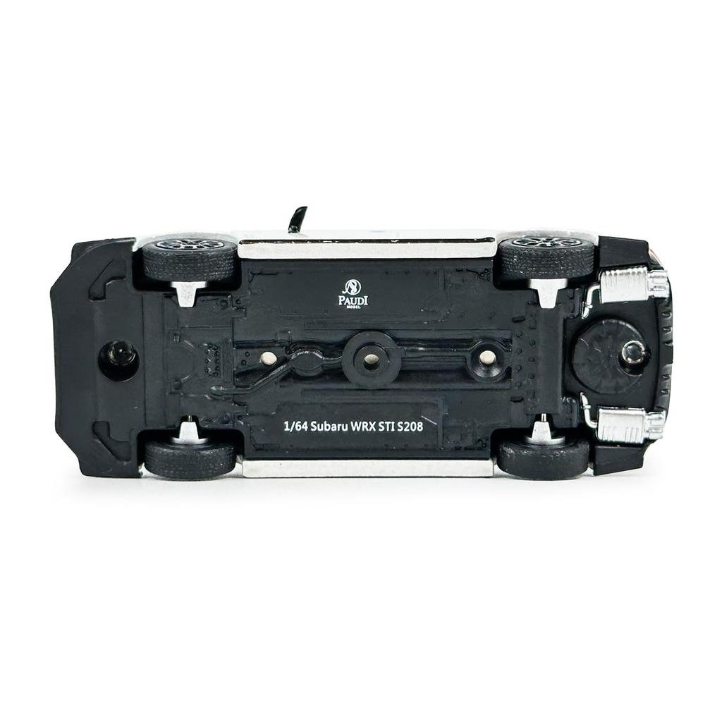 PAUDI MODEL 1/64 scale Subaru WRX STI S208 Right Pedestal Diecast Model Car White