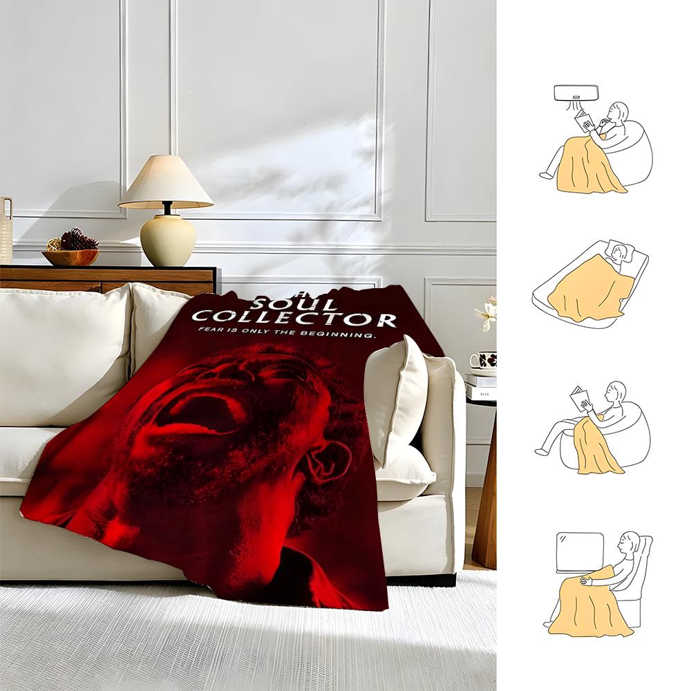 art T-The Collection-n Throw Warm Soft Flannel Blanket, Multi-use for Sofa Bed Camping Travel Nap
