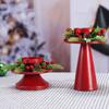 Reusable Candle Holder With Wreath Christmas Desktop Ornament Christmas Candlestick  Living Room
